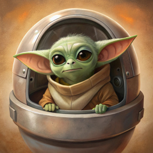 baby yoda in capsule starwars