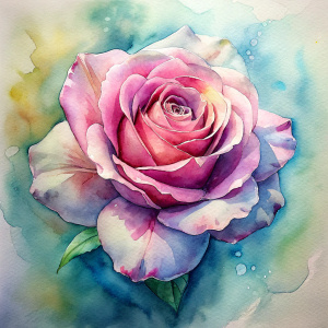 pink rose on white background