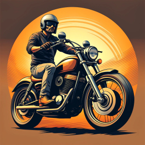 Craft a mesmerizing vector illustration portraying harley davidson motocycle. Aim for high quality, utilizing 4k resolution, and adopt a cartoon-style approach. The design should pop on a white background, delivering a unique and captivating vector T-shirt illustration.