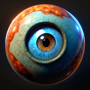 ultra realistic eye shaped billiard ball number1