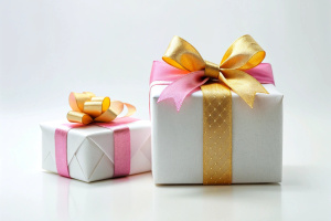 Gifts for anniversaries on white bg