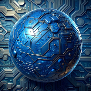 global blue circuit board  background
