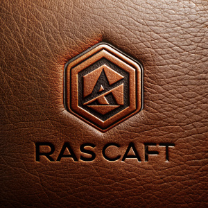Create a logo for my leather prod brand which name is raascraft