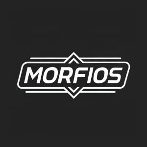 The Morfios logo, featuring a bold, tech-inspired font in a sleek, monochromatic style. The minimalist design highlights the brand's name, emphasizing innovation and technology.