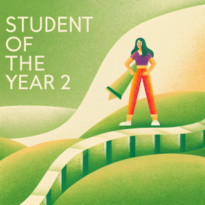 Ananya Pandey, stylish pose, vibrant colors, movie poster of Student of the Year 2