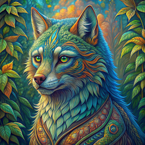 hybrid wolf with cat