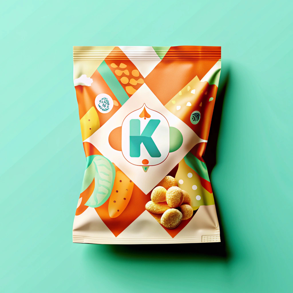 A beautifully designed, eco-friendly snack packaging boasts a sleek and ...