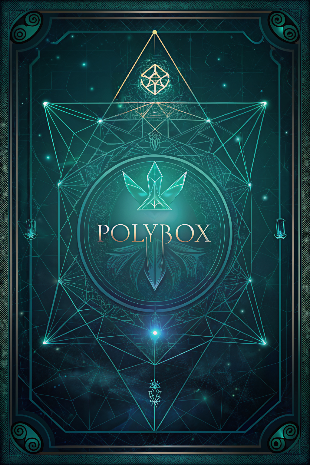 turn text "POLYBOX" like a tarot cards