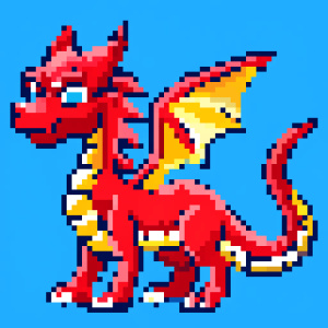 red dragon icon for videogame