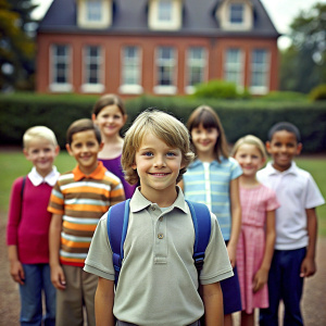 Children at school yard