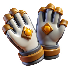 gloves with white background, game rpg style