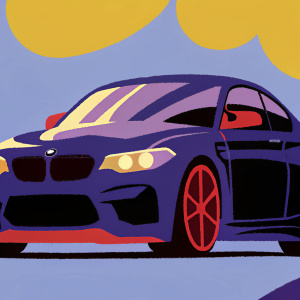 A sleek, black BMW M2 coupe with a custom carbon fiber hood cover. Perfect for performance enthusiasts and car aficionados. High-quality, performance-enhancing accessory. Featured in a glossy automotive magazine.