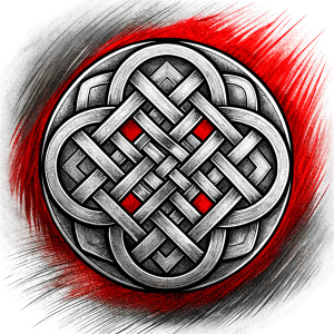 Celtic Paganism runes symbols tattoo design - perfect realistic art - high-definition - grey and black - white background 