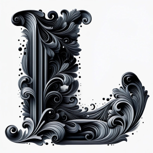 Lettre "L" white background  , 