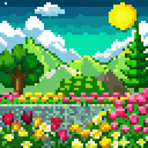PAISAJE CON FLORES