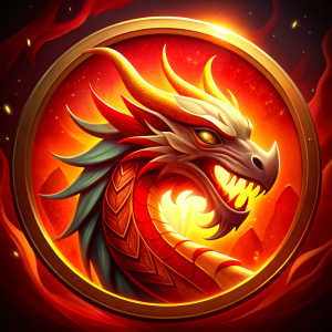 red dragon icon for videogame