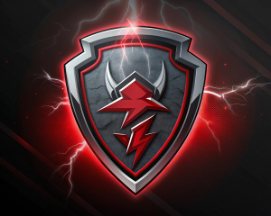 Escudo team,name team Ragnarok,rayo,vikingo