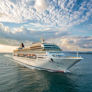 Star Cruises Unveils SuperStar Virgo for Manila Homeport. The majestic SuperStar Virgo, a towering white vessel, sets sail from Manila towards Taiwan and Hong Kong. Featured in a breathtaking photo against a partly cloudy sky, the cruise ship promises unparalleled luxury and adventure. Explore the vibrant cultures of Asia with Star Cruises' exclusive services.