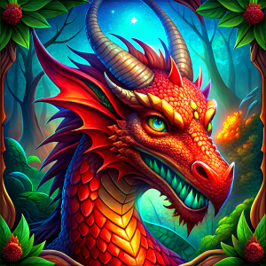 red dragon icon for videogame