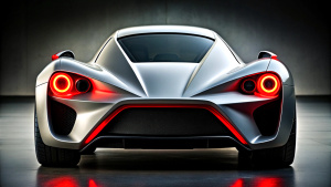 One supercar, new concept, Racing, Rearview, dark style