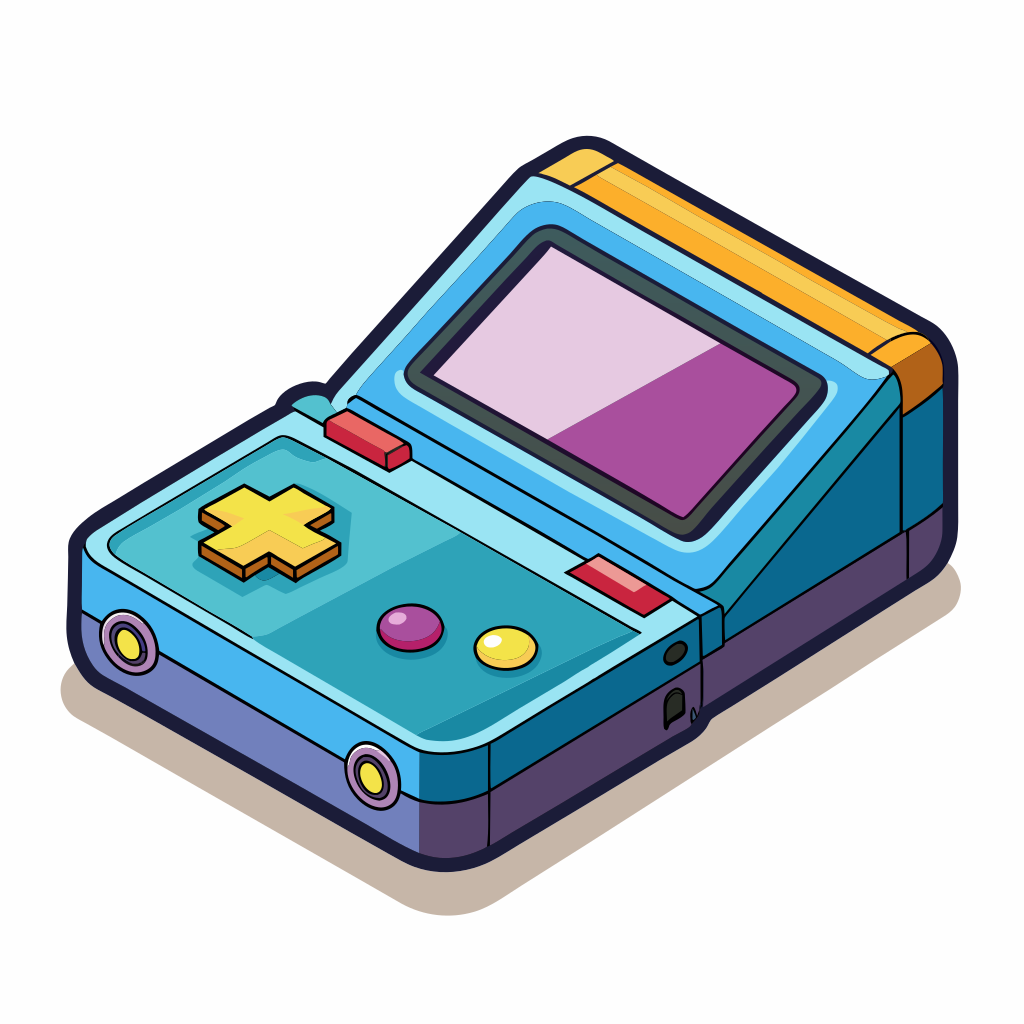 game-console-isolated-on-a-completely-white-background-clean-edges