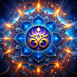 Om logo with divine and royal effects