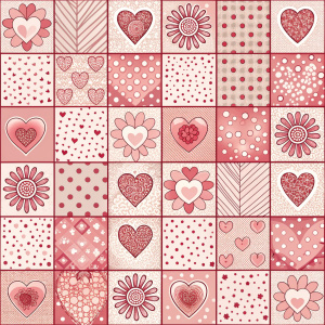 alentine day minimalist doodles seamless pattern tiles