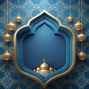 Eid al-Adha themed background, with a wide space in the middle for text