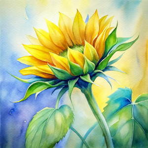 sunflower Flower Bud  yellow not sharpe petat ,petal shuld be round corner