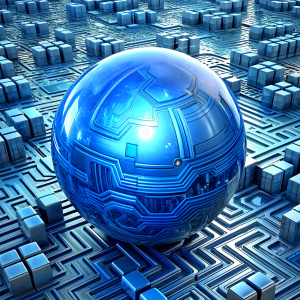 global blue circuit board  background