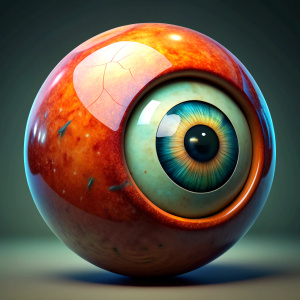 ultra realistic eye shaped billiard ball number7