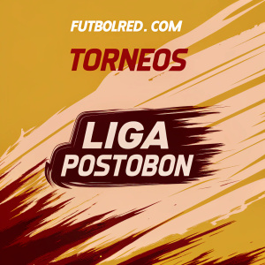 Modern digital sports webpage featuring Liga Postobón scores. Futbolred.com's Torneos section. Dynamic design, green and black theme, Spanish text, team logos.