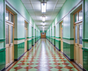 Russian school corridor liminal space