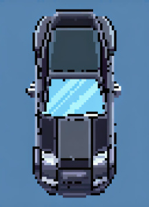 a car, top view, drift car, 