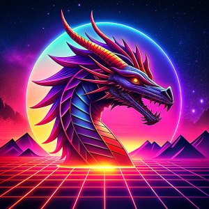 red dragon icon for videogame