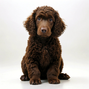 Cute American Water Spaniel sitting