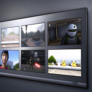 Dynamic Twitch stream layout featuring gameplay footage, character portraits, and animated Pokémon elements on a sleek black background.
