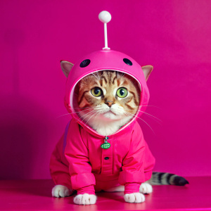 cat in an alien costume