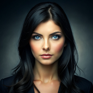 picture-perfect pokerstar beauty black-haired blue eyes 