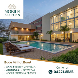 Experience luxury at Nobile Suites in Maringa. Modern design, stunning outdoor pool, and cozy bedrooms await. Book now! Contact info: www.noblesuites.com, +55 44 1234-5678
