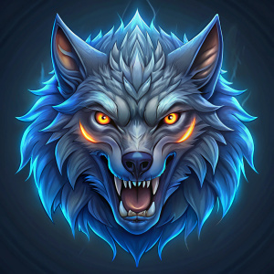 fantasy RPG game angry wolf enemy icon