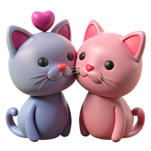 Kissing Cat Face