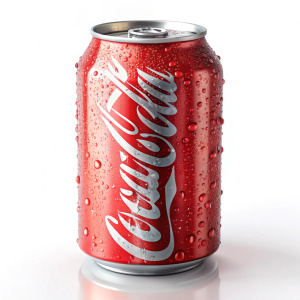 coca cola on white background 
