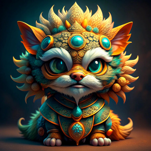 Chinese Dragon Awakening Lion Cute Doll Human Form