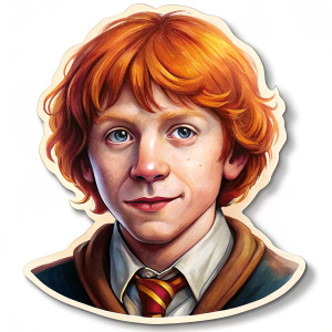 Ron Weasley sticker WHITE BACKGROUND