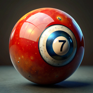 ultra realistic eye shaped billiard ball number7