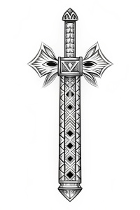 Macuahuitl (Aztec wooden sword with obsidian blade)
