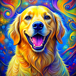laughing yellow lab