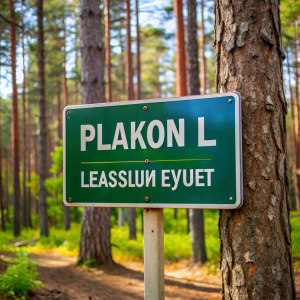 ПЛАКОНЬЕ В ЛЕСУ НА РУССКОМ