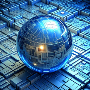 global blue circuit board  background